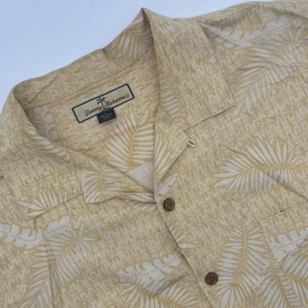 Tommy Bahama Men's Silk Palm Frond‎ Print Button Down Camp Shirt